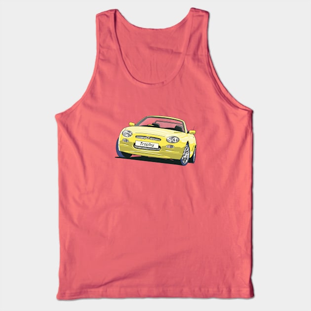 MG Rover MGF Trophy Yellow Tank Top by Webazoot